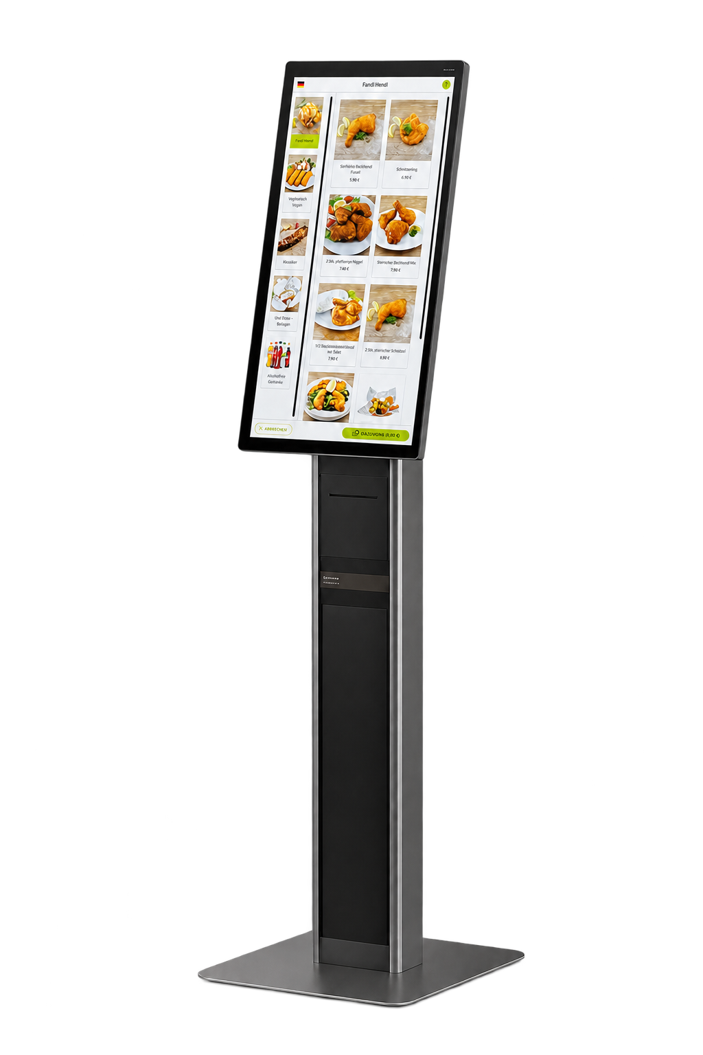 Self-Order-Stele mit digitaler Speisekarte für die Bestellung