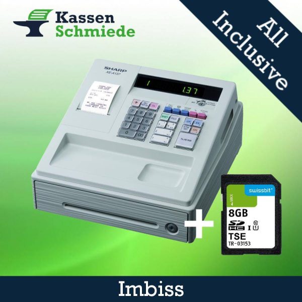 Unser Einstiegsmodell für Ihren Imbiss - Sharp XE-A137 XWH - inkl. TSE Lizenzzeitraum 3 Jahre
