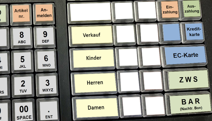 Die Tastatur der SAMPOS ECR-120