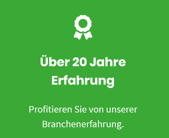 Über 20 Jahre Erfahrung